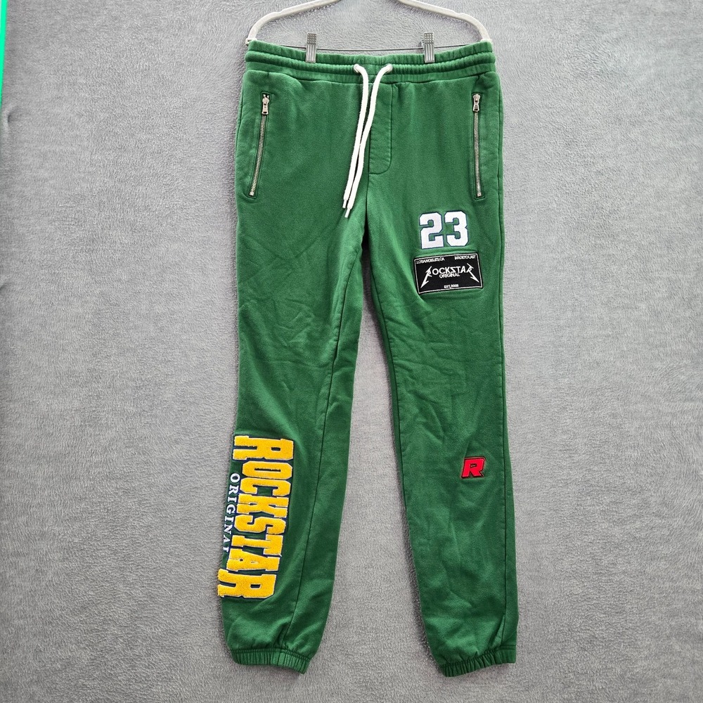 Rockstar Original Men Activewear Pants XL Green Rockstar Number 7336 Cameron